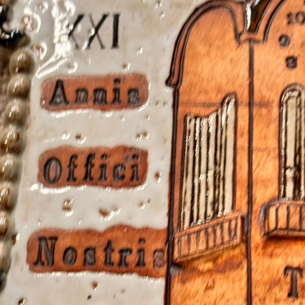 Vtg 1997 Mathiasen‎ Studio Pottery Tam High School Wall Plaque Janis Villasenor